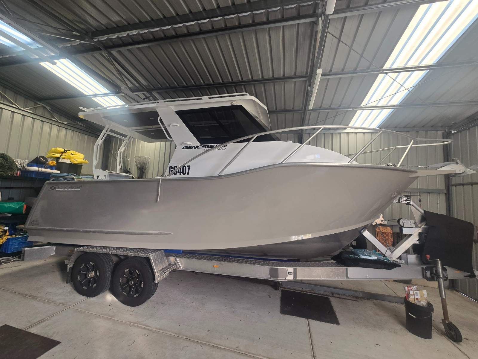 Genesis 670XL Hardtop Cuddy cabin with extended hardtop