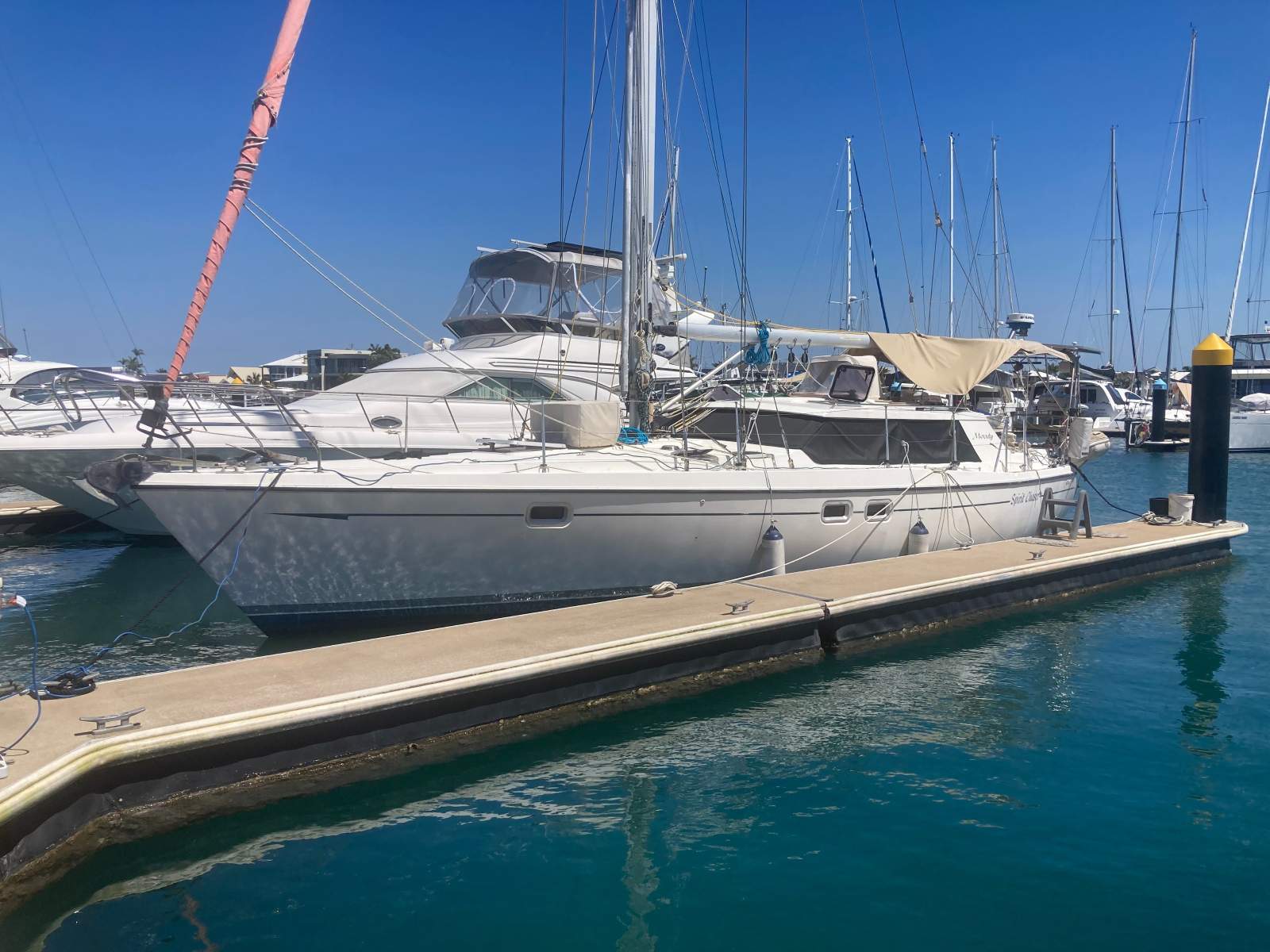 Moody Eclipse 43 Ocean Ready Deck Saloon with Dual Helm