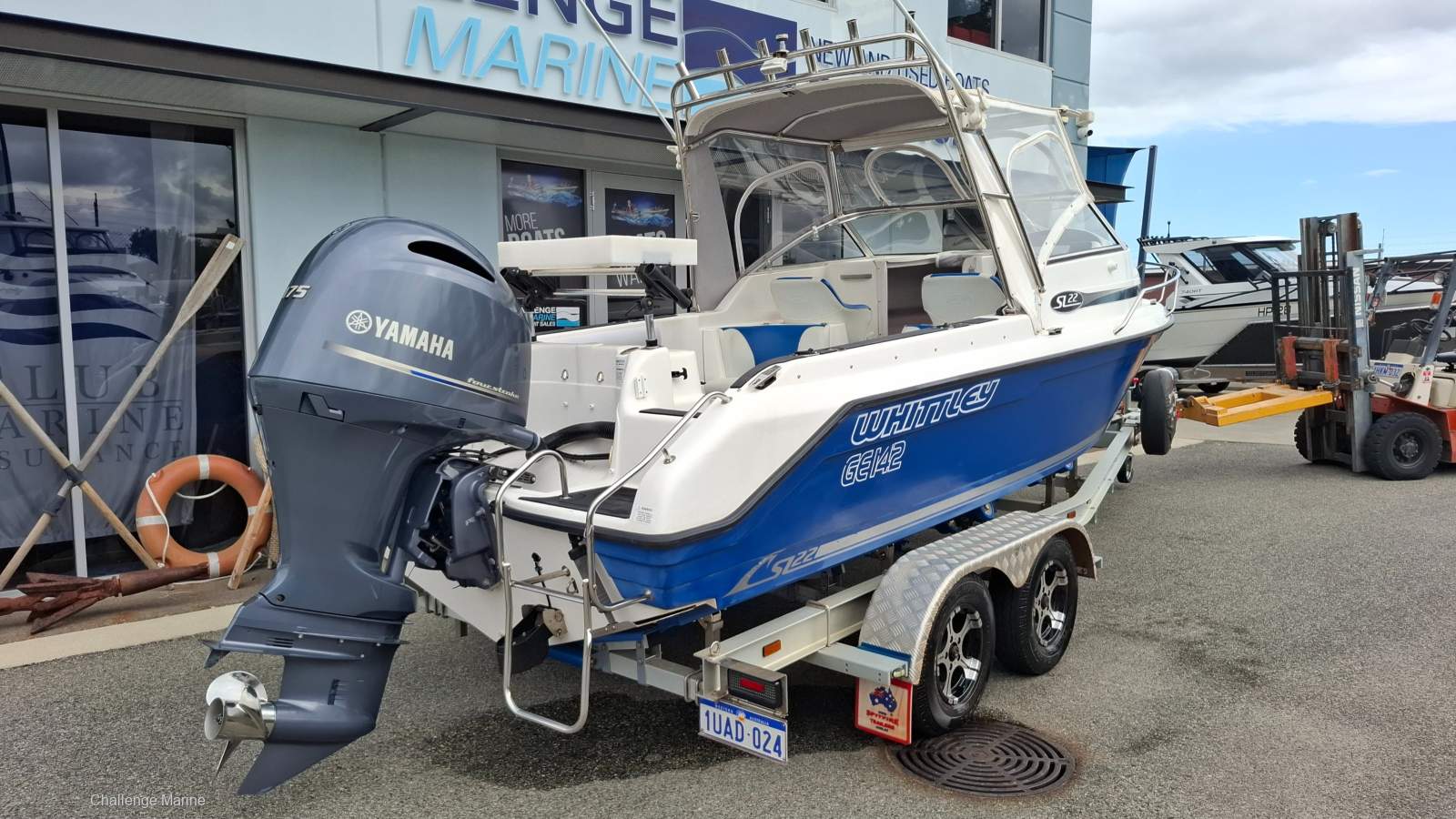 Whittley SL 22 - 2020 Yamaha 175 HP showing 318 hours