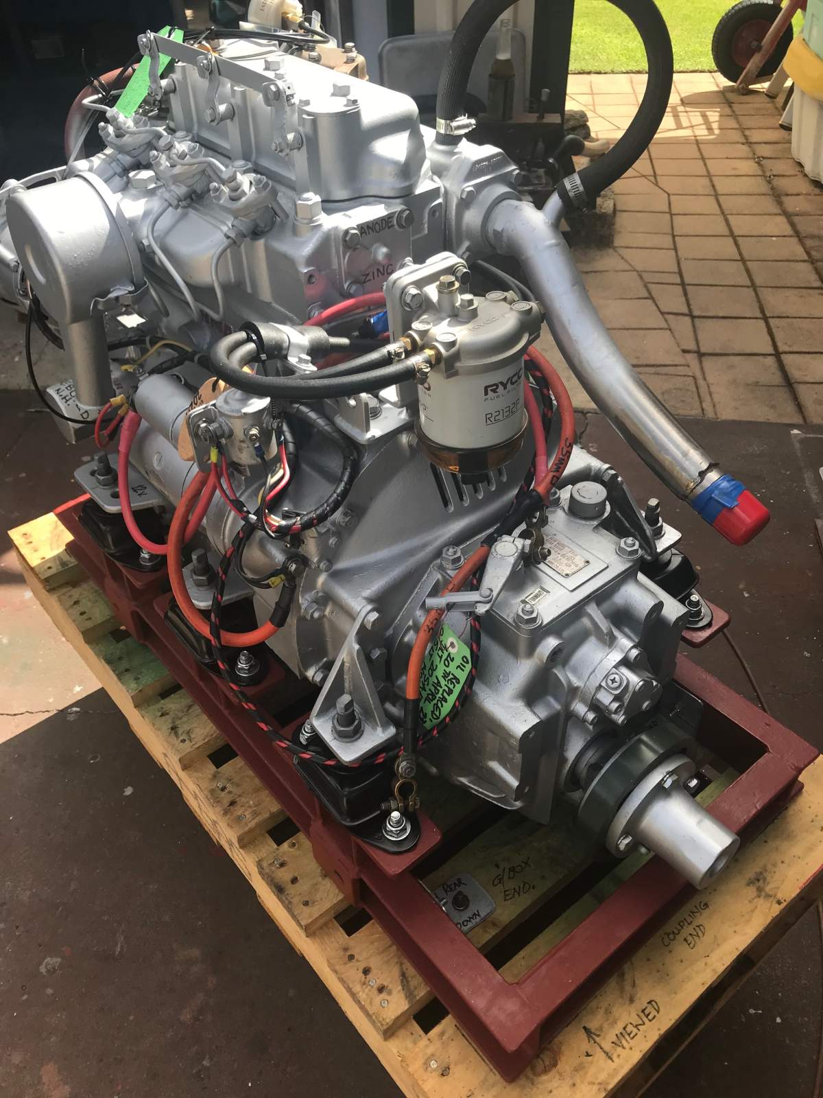 Yanmar 3QM30H 30HP 2:1 reduction RH rotation 1289 hrs.