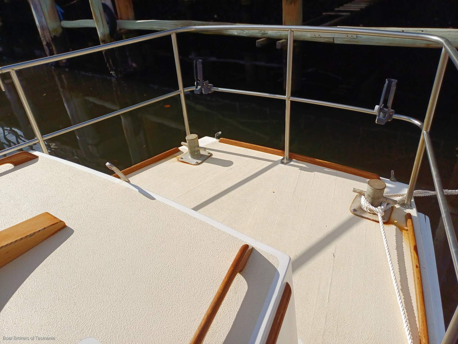 S'Shiffli Traditional Tasmanian motor Sailer. Rig removed Boat Brokers of Tasmania