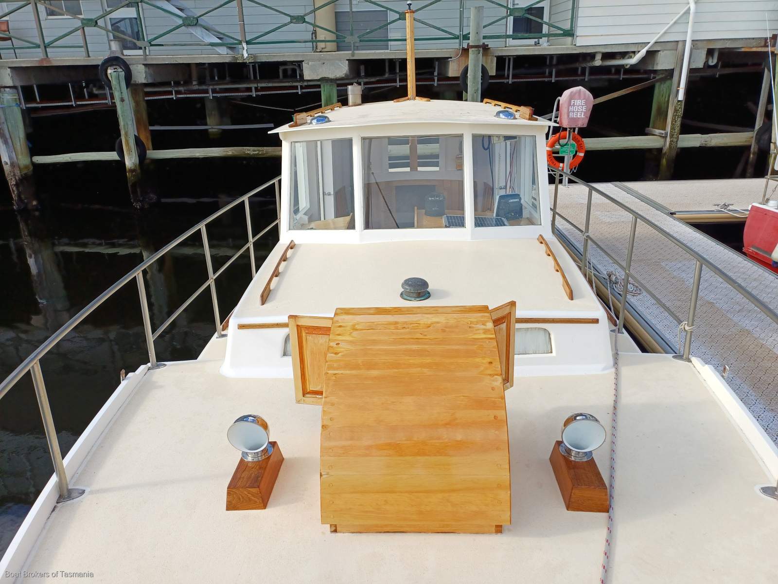 S'Shiffli Traditional Tasmanian motor Sailer. Rig removed Boat Brokers of Tasmania