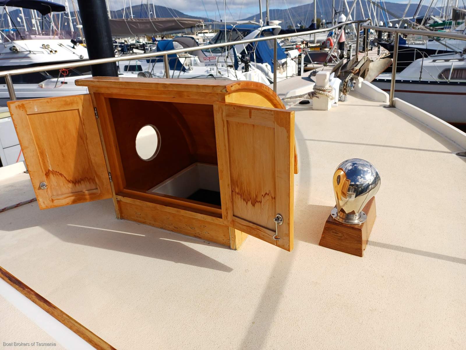 S'Shiffli Traditional Tasmanian motor Sailer. Rig removed Boat Brokers of Tasmania