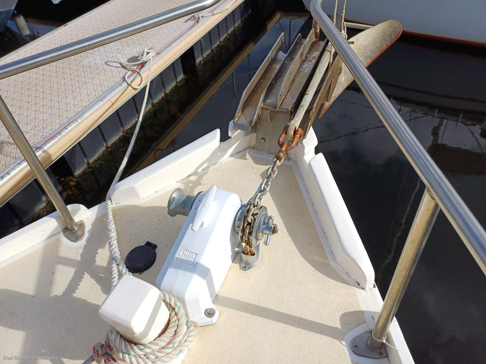 S'Shiffli Traditional Tasmanian motor Sailer. Rig removed Boat Brokers of Tasmania