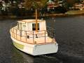 Traditional Tasmanian motor Sailer. Rig removed