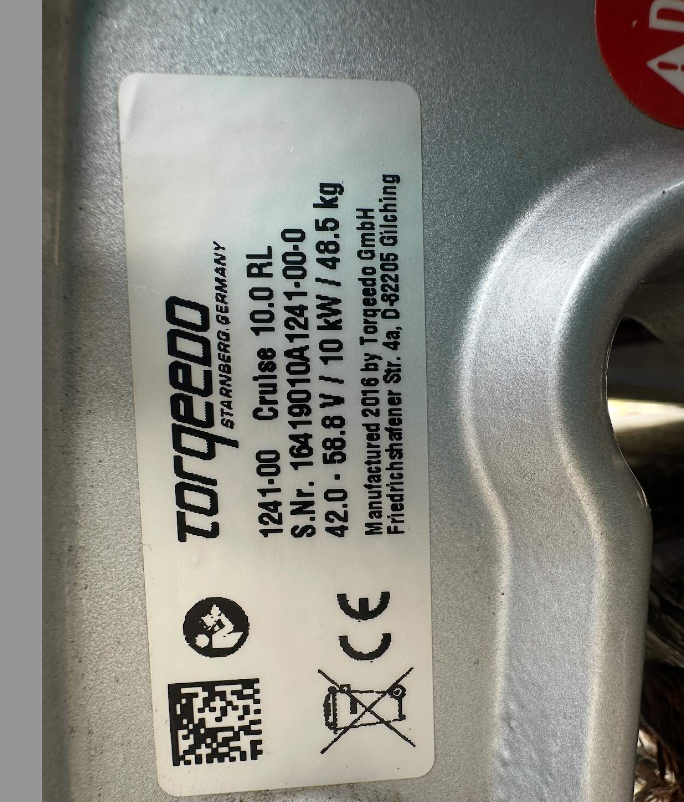 Torqeedo Cruise 10.0 Electric Outboard - Low Hours + Forward Controls