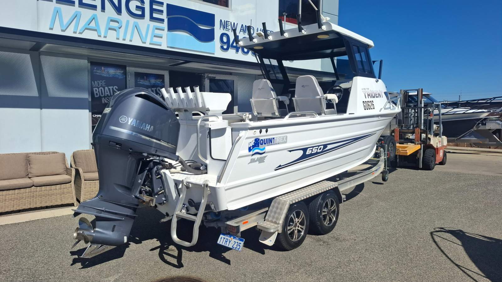 Quintrex 650 Trident Hardtop With Yamaha 225HP 4-Stroke (420 hours)