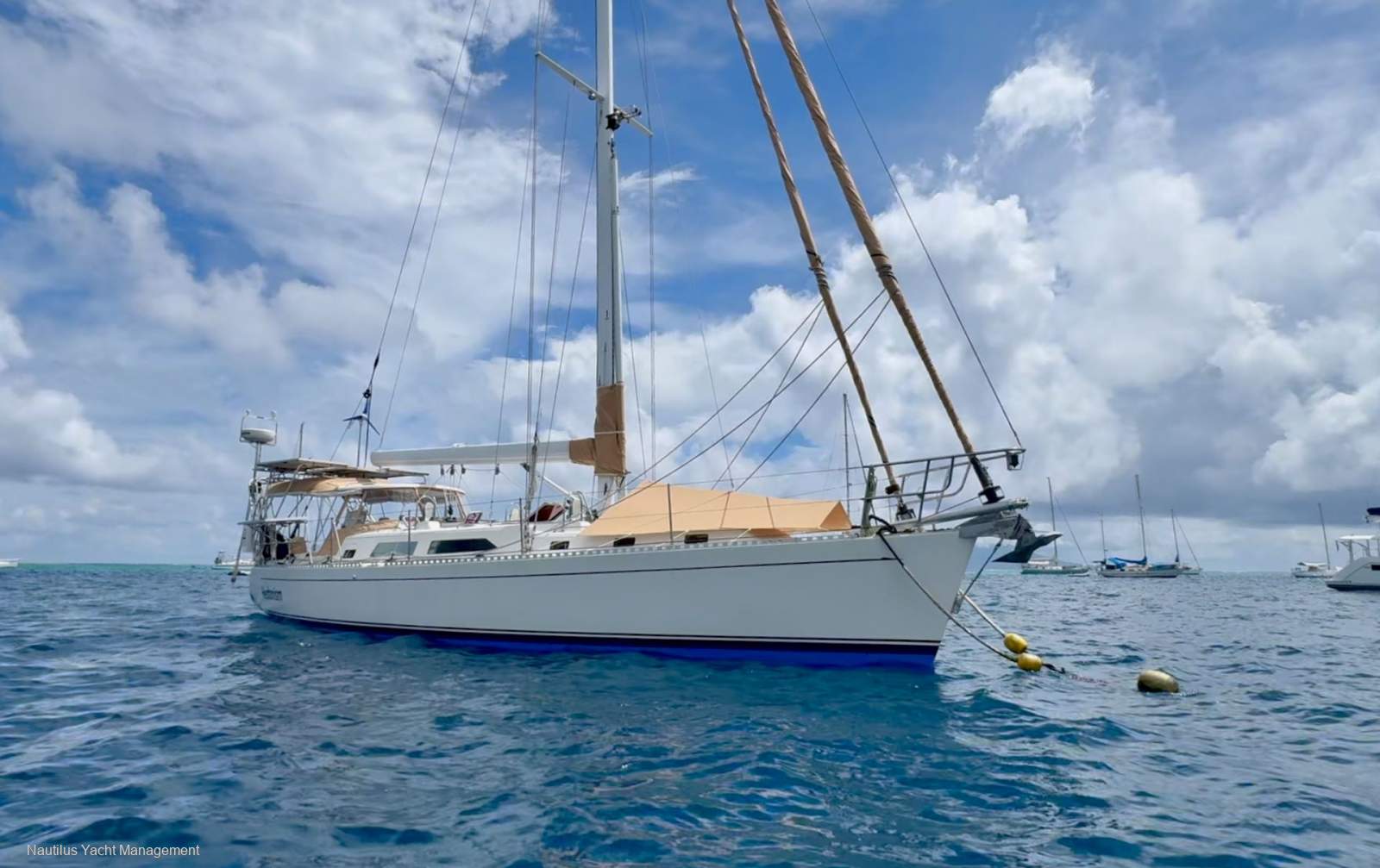 Outbound 46 100% solid GRP. Encapsulated keel.