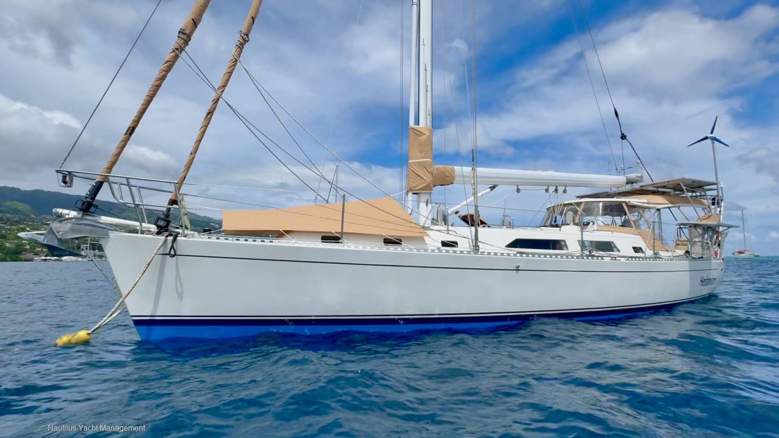 Outbound 46 100% solid GRP. Encapsulated keel.