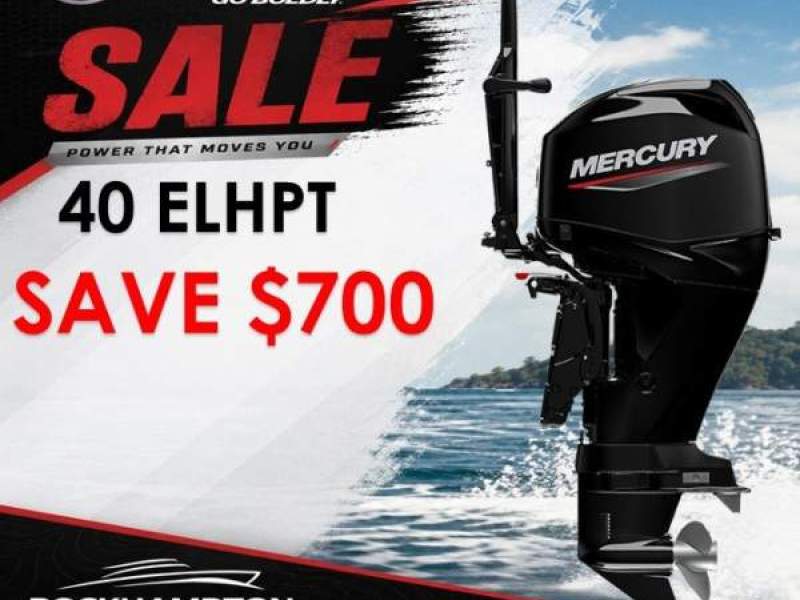 MERCURY 40ELHPT - ELECTRIC START - TRIM & TILT - LONG SHAFT - TILLER