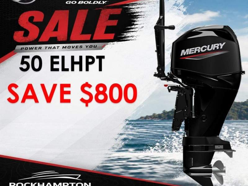 MERCURY 50ELHPT - ELECTRIC START - TRIM & TILT - LONG SHAFT - TILLER