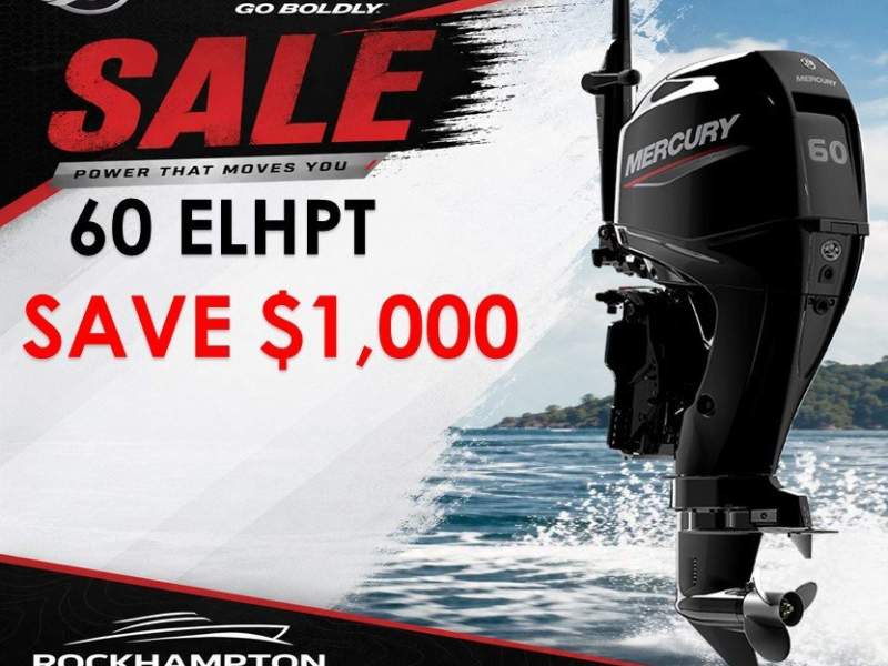 MERCURY 60ELHPT - ELECTRIC START - TRIM & TILT - LONG SHAFT - TILLER