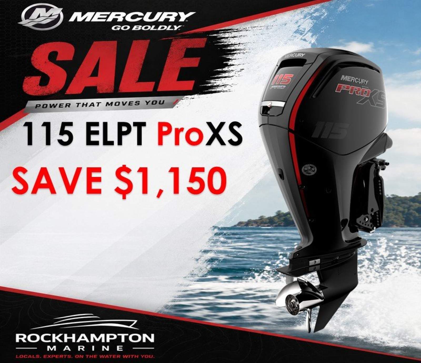 MERCURY 115ELPT PRO-XS - ELECTRIC START - TRIM & TILT - LONG SHAFT - FWD