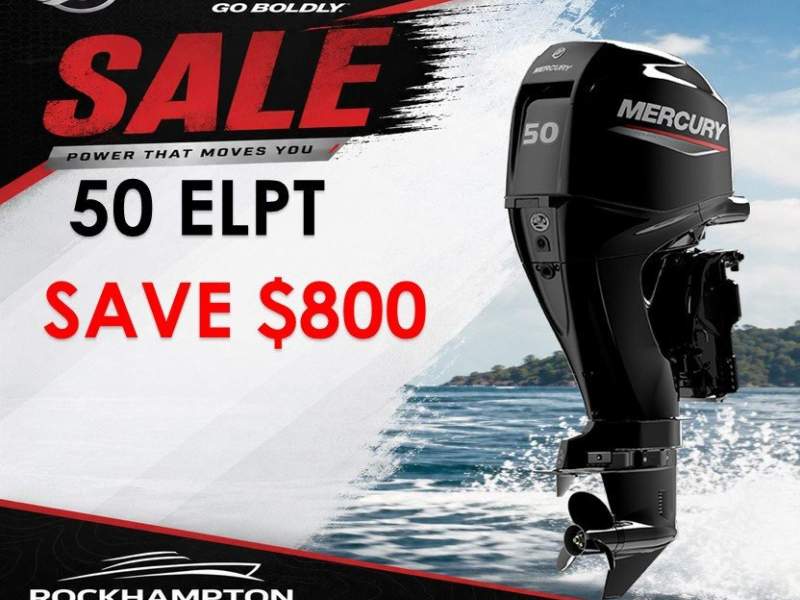MERCURY 50ELPT - ELECTRIC START - TRIM & TILT - LONG SHAFT - FWD CONTROL