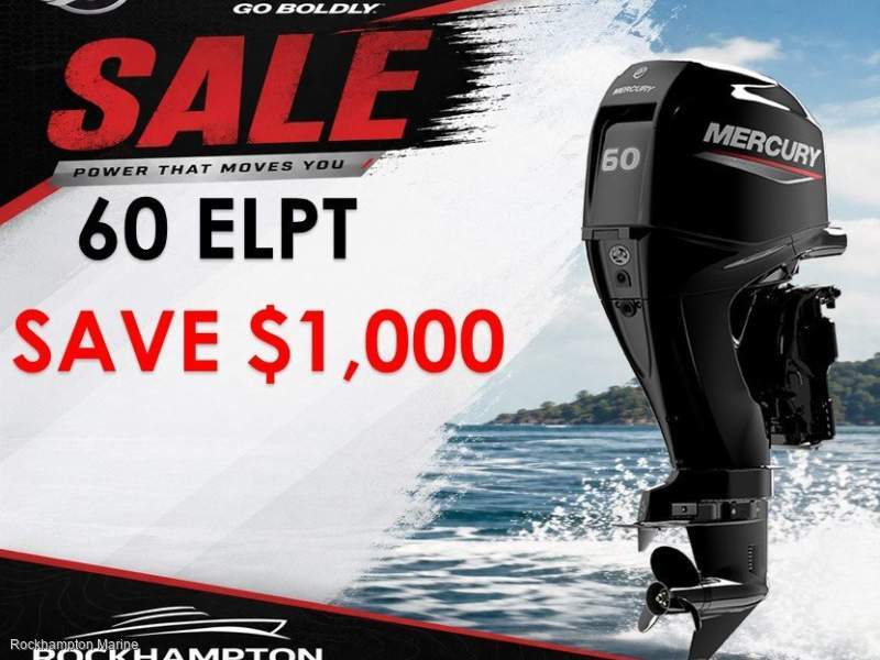 MERCURY 60ELPT - ELECTRIC START - TRIM & TILT - LONG SHAFT - FWD CONTROL