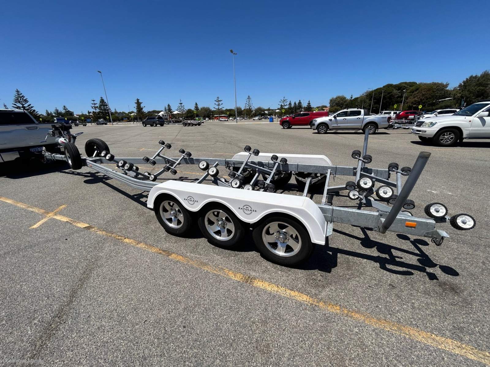 Hoskings Trailers Trailer - 4500 kg rated galvanised Tri Axle multi roller
