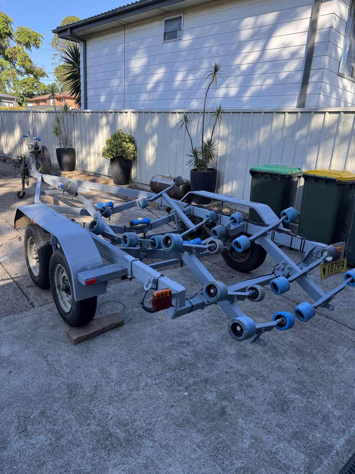 Galvanized boat trailer