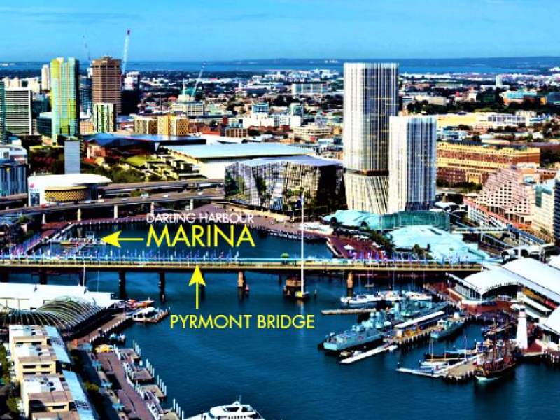 DARLING HARBOUR MARINA - COCKLE BAY WHARF - SYDNEY CITY CBD