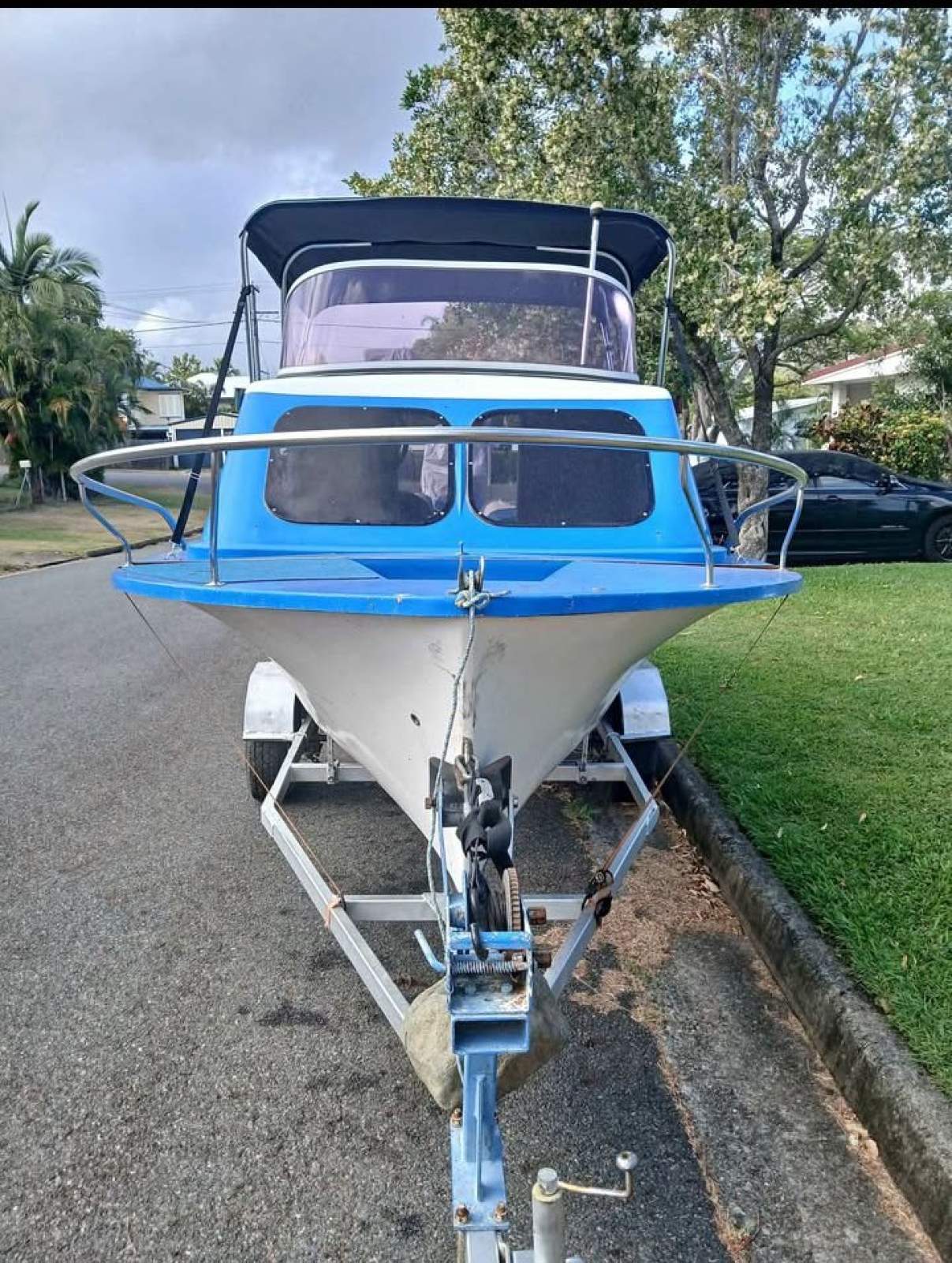 4 meter half cabin boat and trailer