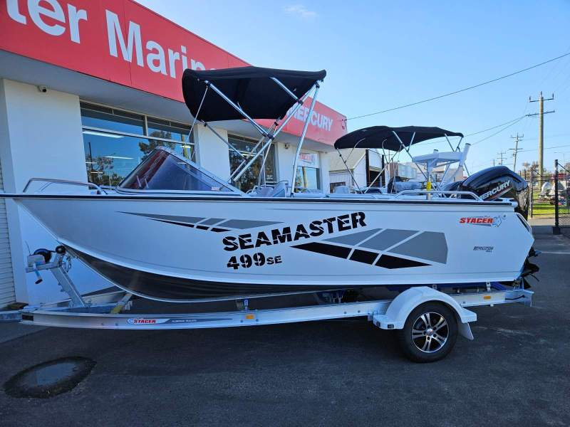 Stacer 499 Sea Master SE, 75hp Mercury four stroke & alloy trailer