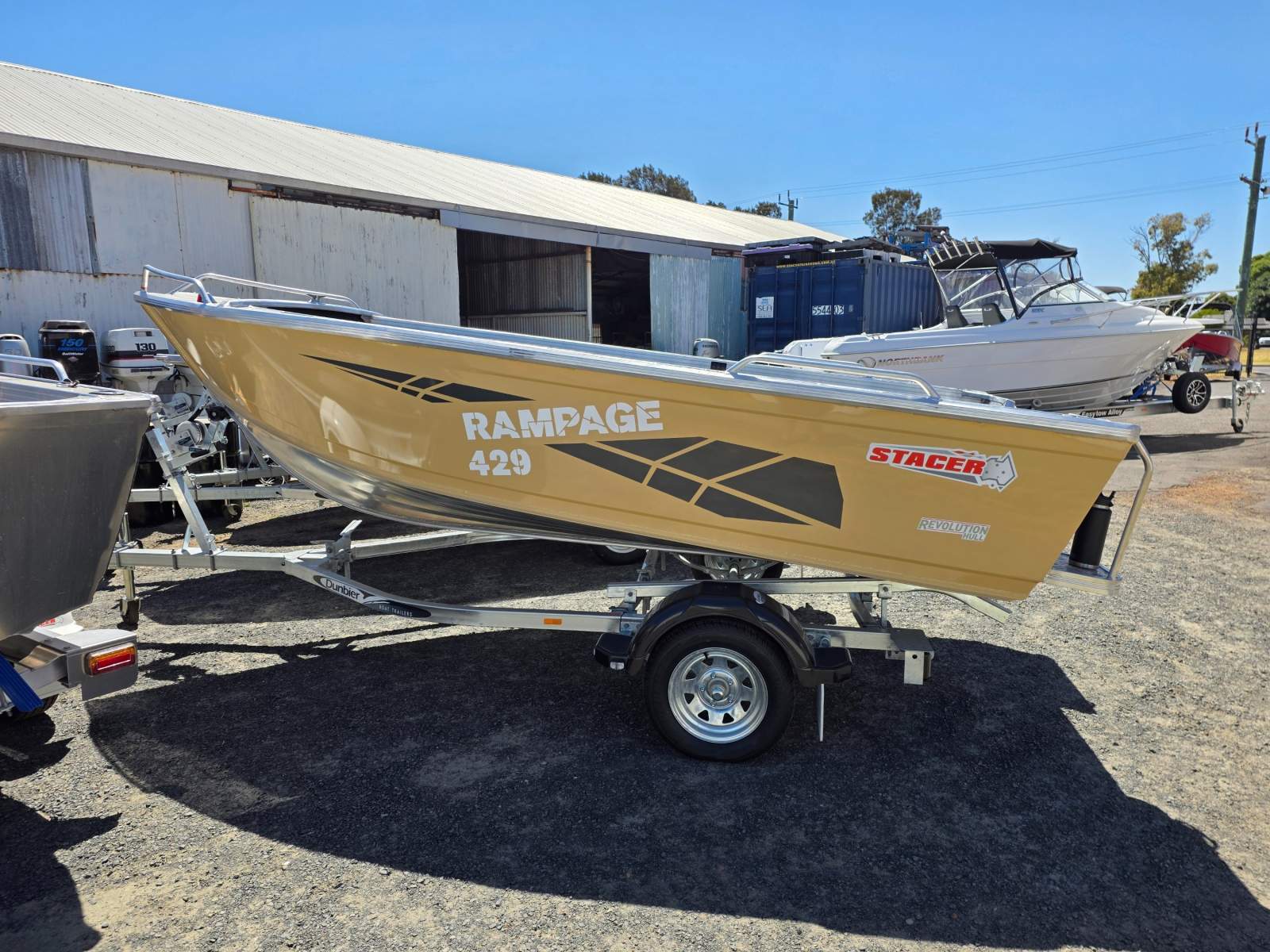 Stacer 429 Rampage, 40hp Mercury four stroke & Dunbier trailer