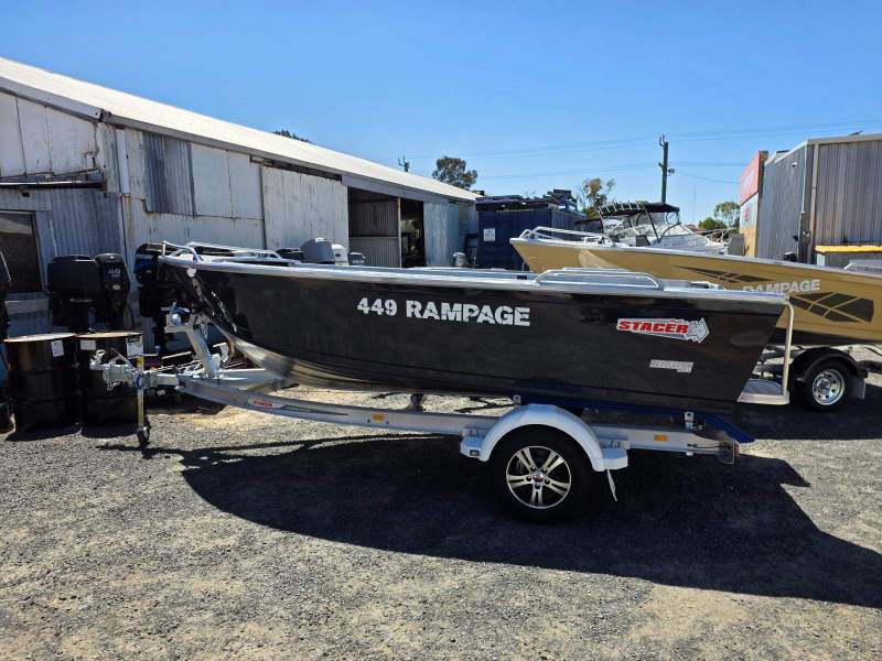 Stacer 449 Rampage, 60hp Mercury four stroke & 1098kg alloy trailer