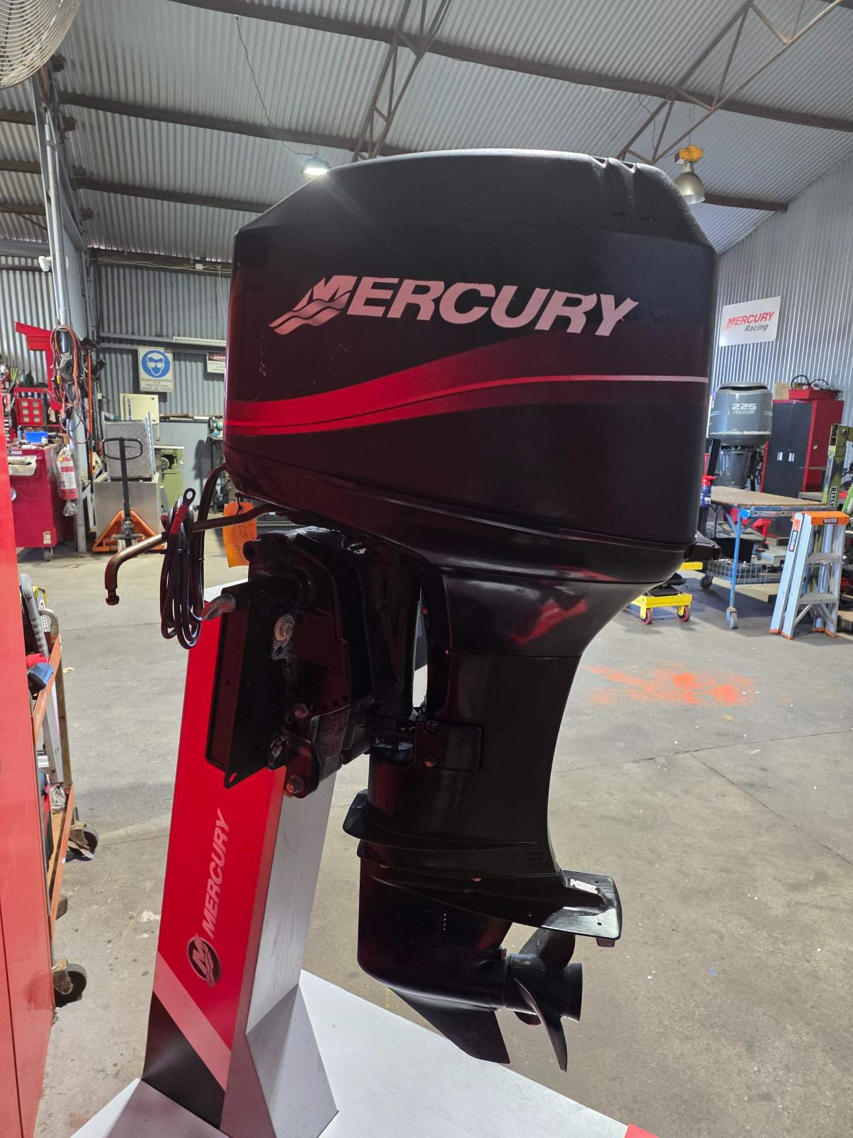 50hp Mercury two stroke, forward steer