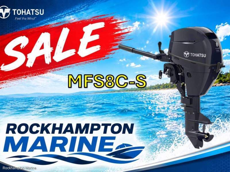 BRAND NEW TOHATSU 8HP SHORT SHAFT FOUR STROKE TILLER STEER OUTBOARD MOTOR!