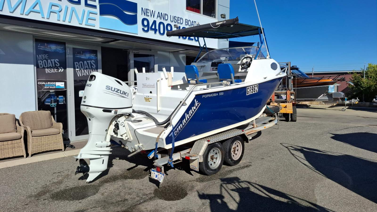 Formosa Tomahawk Classic 550 Half Cabin With 2023 Suzuki 140HP!! (Only 108 hours!)