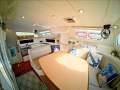 Leopard Catamarans 38 Owner's Version - Pacific Located 2026:Bridge-deck saloon - seats 6, converts to queen berth, 18,000 BTU A/C