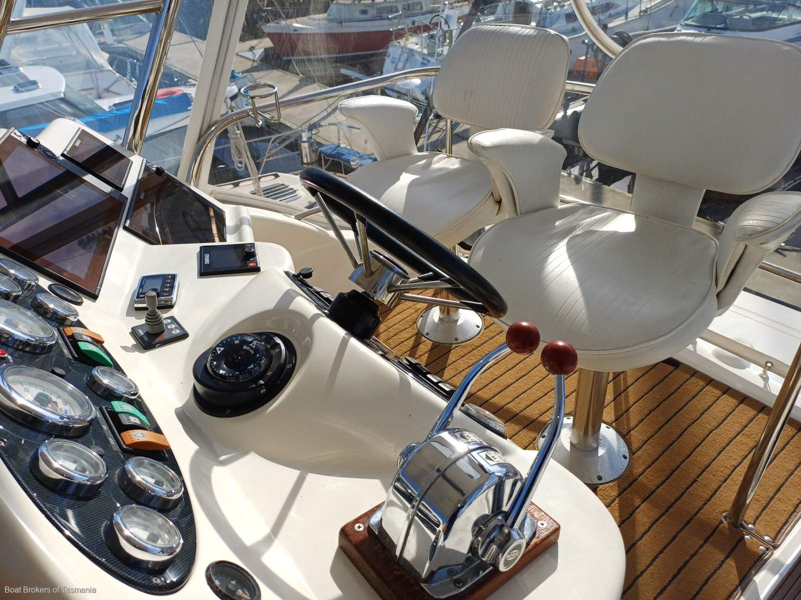 Devil Moon Riviera 37 Platinum with a generator and bowthruster Boat Brokers of Tasmania