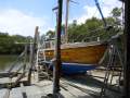 Eric Montgomery Motor Sailer beautiful classic timber vessel:sanded topsides