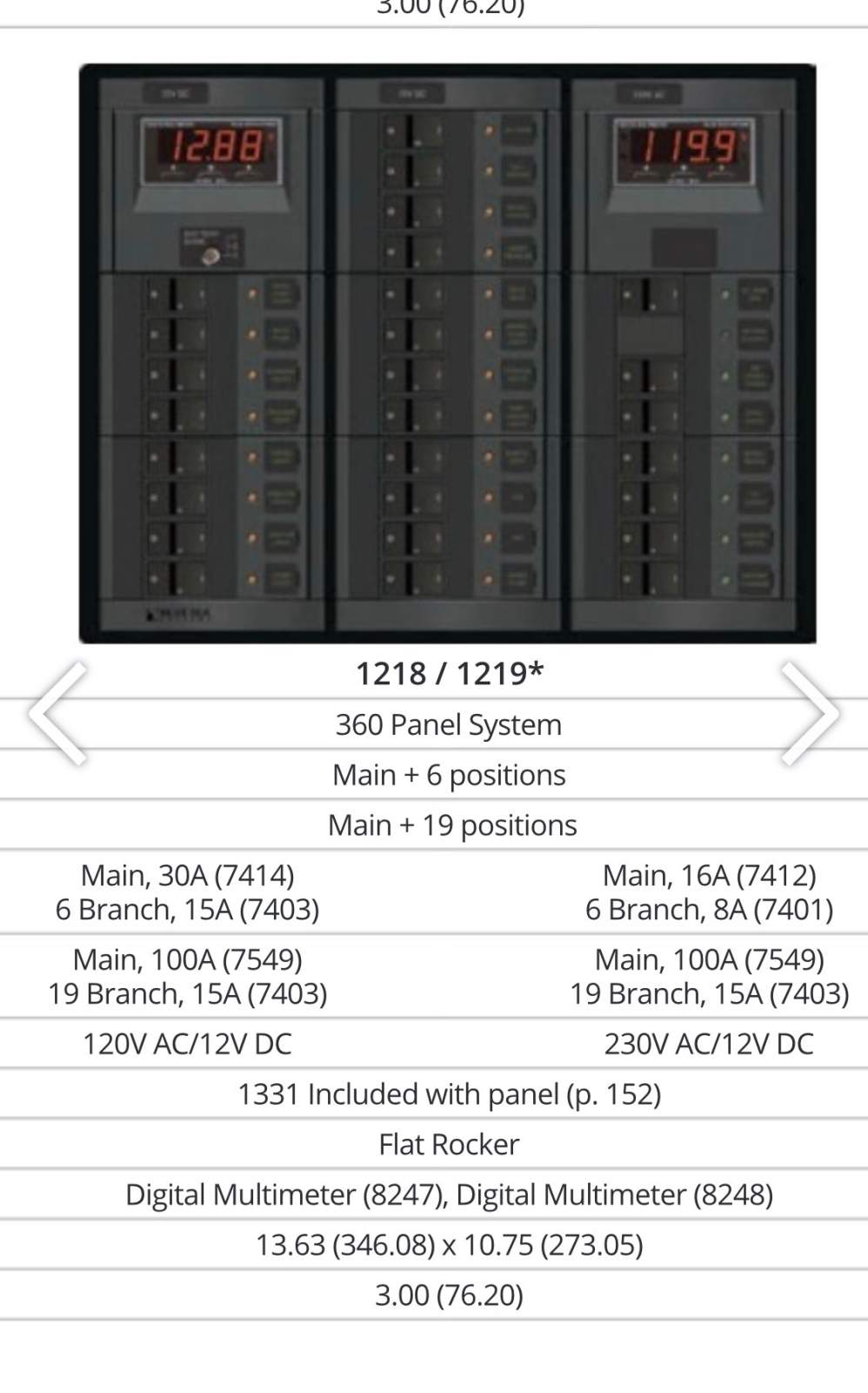 Blue Sea Switch Panel