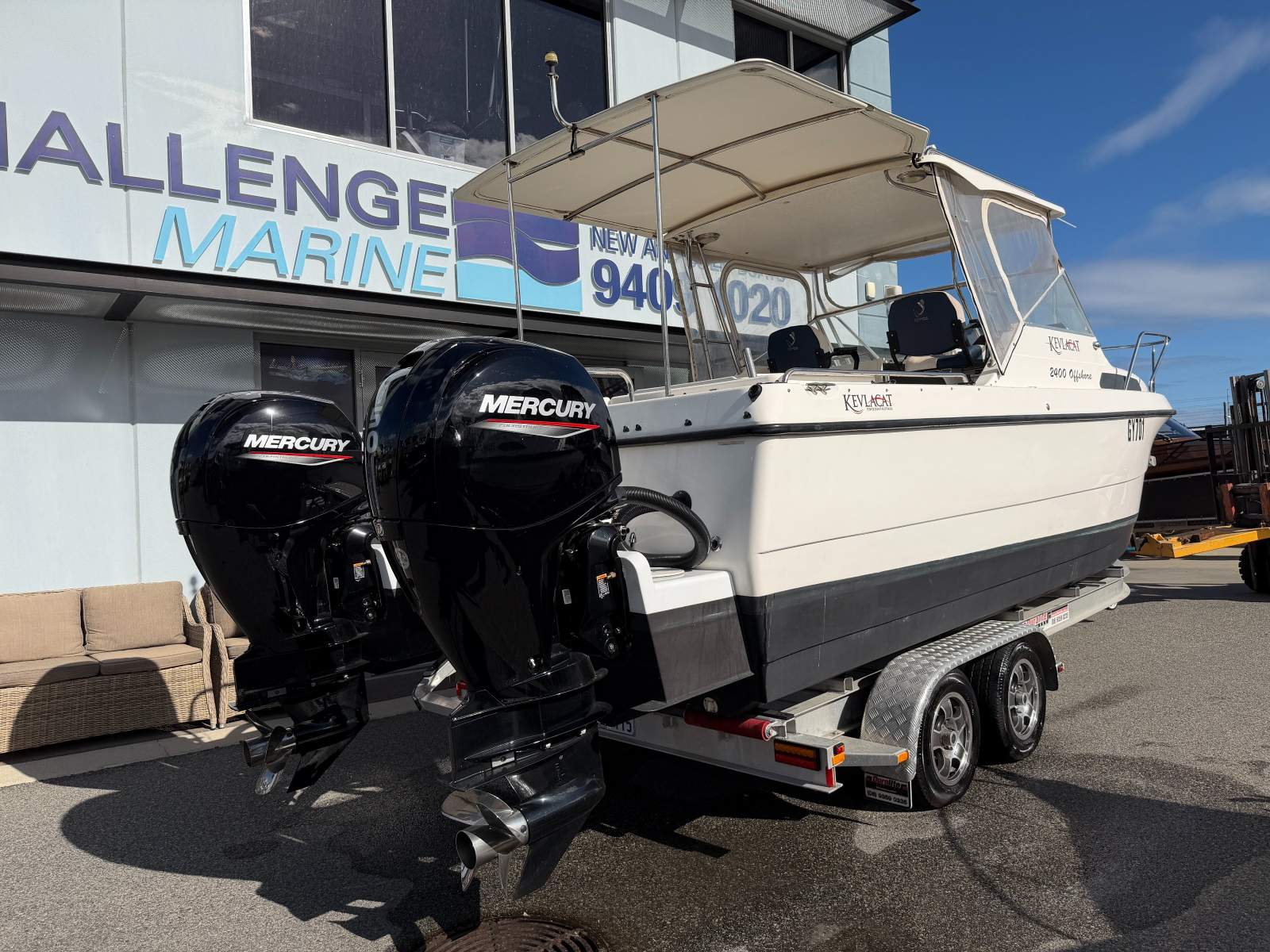 Kevlacat 2400 Offshore with Twin 2024 Mercury 150HP Motors only 13 Hours