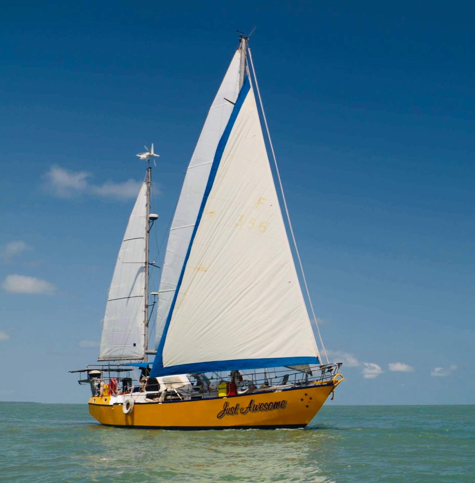 Bruce Roberts Mauritius Ketch Centre cockpit