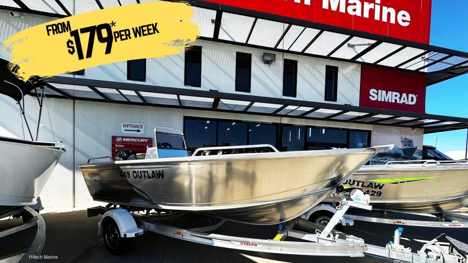 Stacer 449 Outlaw Side Console:Stacer Aluminium 449 Outlaw Side Console   Mercury 60HP