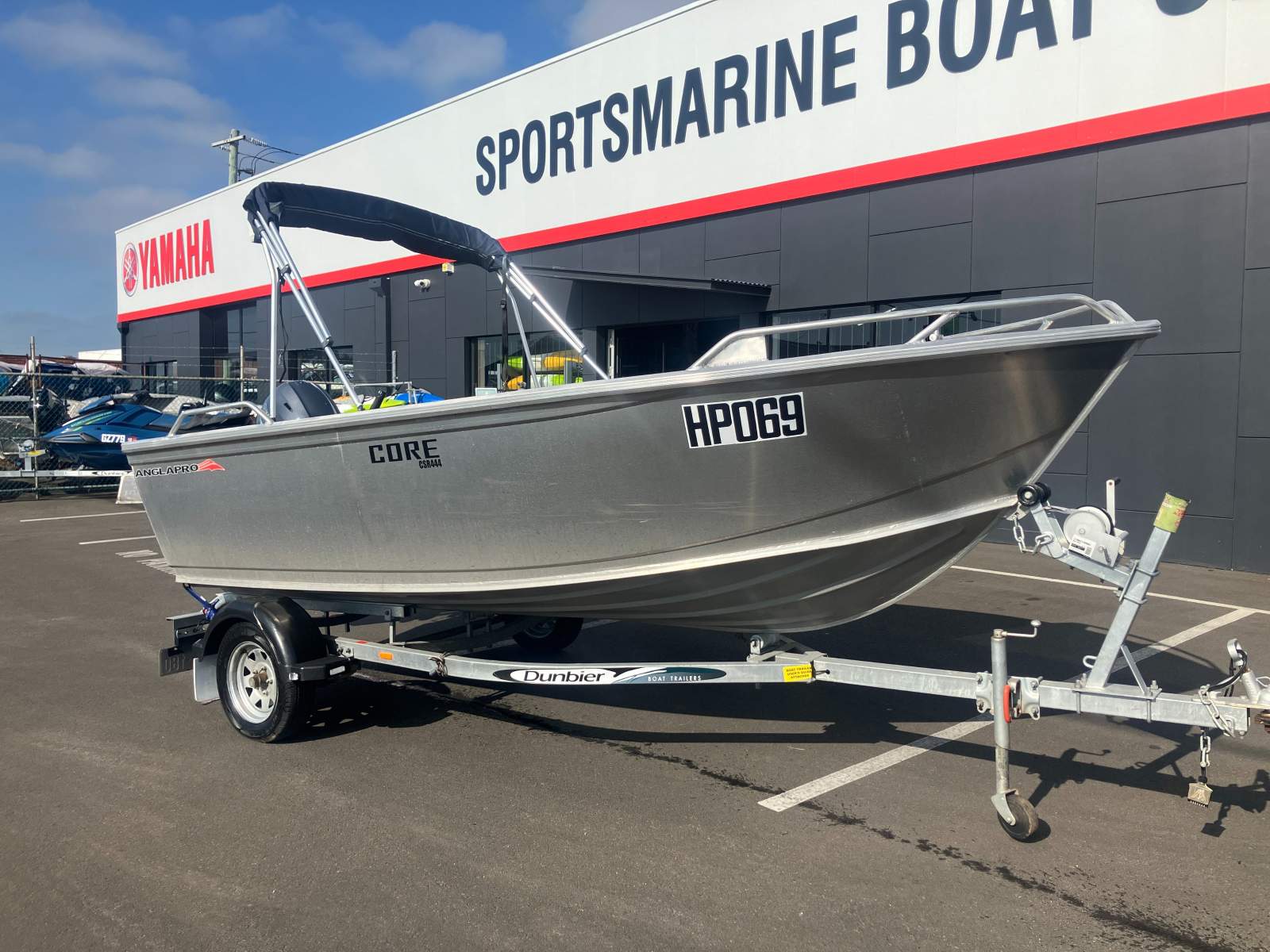 Anglapro Core 444 CSR Boat, Motor, Trailer Package