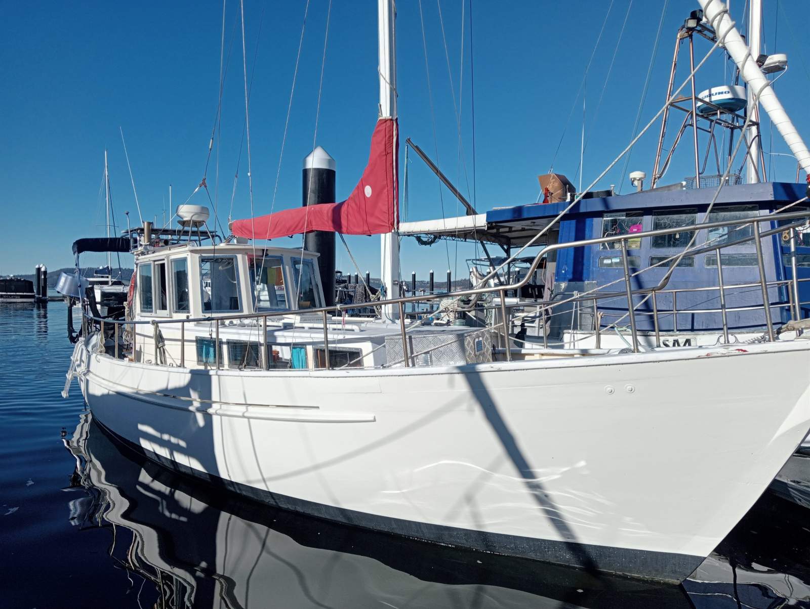 Huon pine Sloop Motor sailer