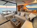 Leopard Catamarans 46:Saloon coffee table and aft cockpit
