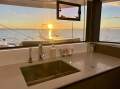 Leopard Catamarans 46:Forward facing Galley