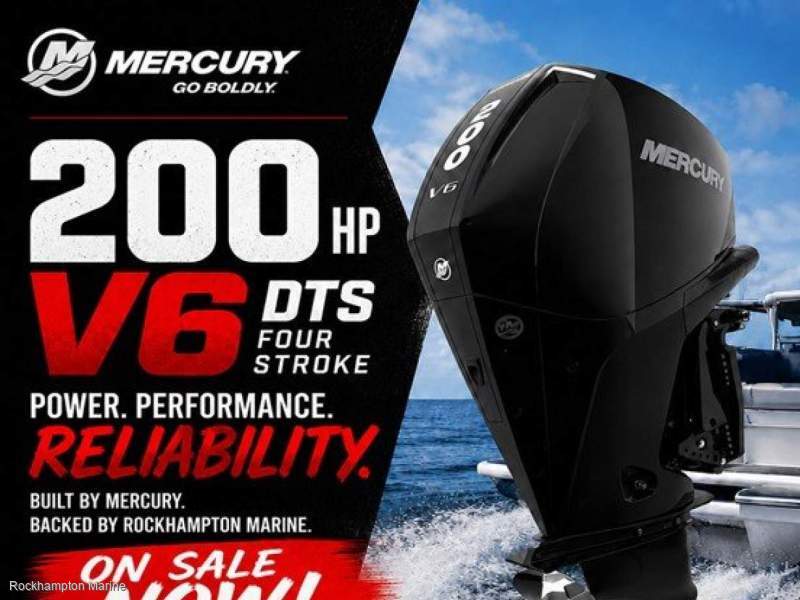 MERCURY 200hp V6 DTS FOUR STROKE OUTBOARD EXTRA LONG SHAFT IN STOCK NOW!!!