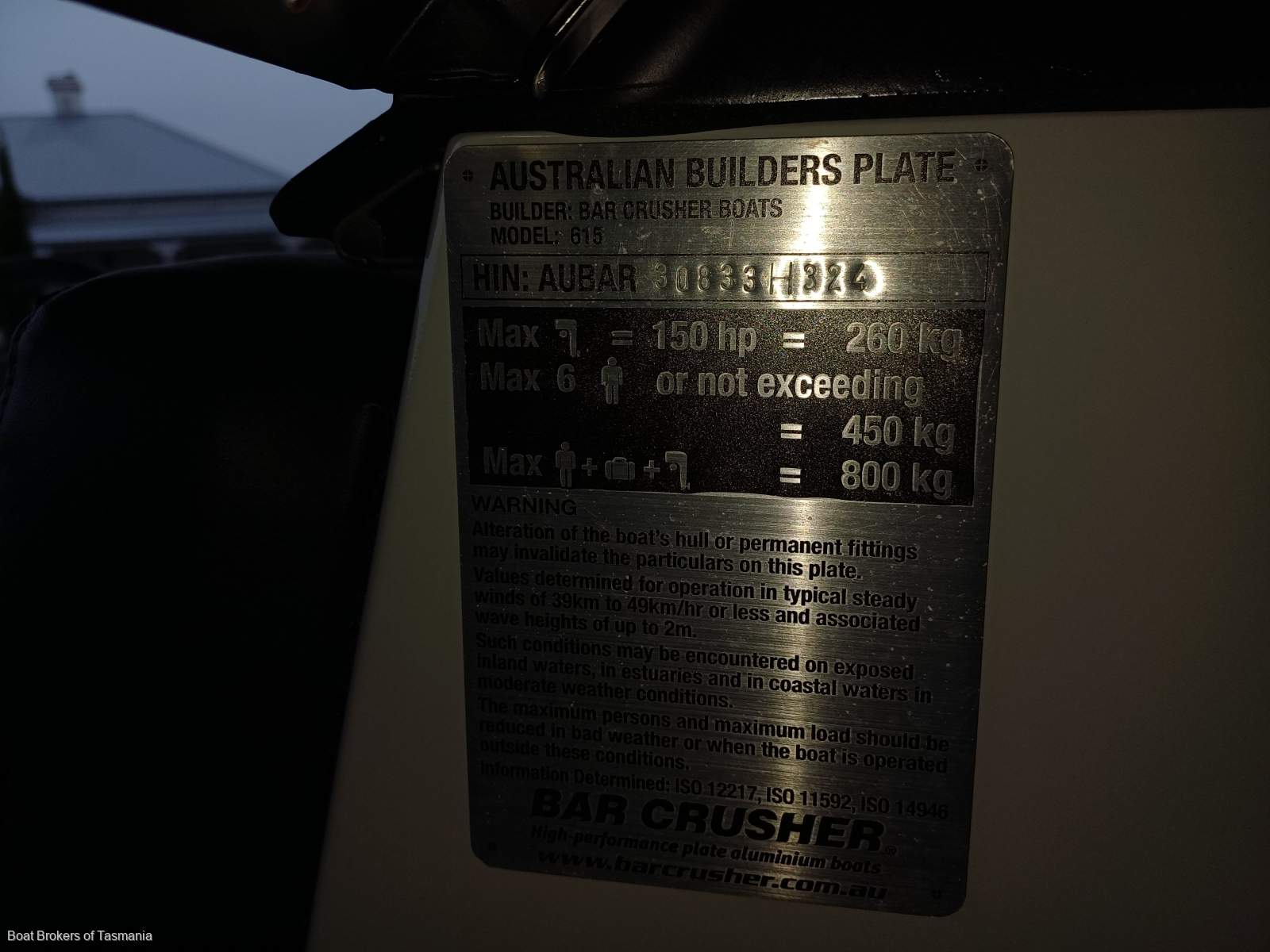  Bar Crusher 615BR As new throughout. Fully optioned. Boat Brokers of Tasmania