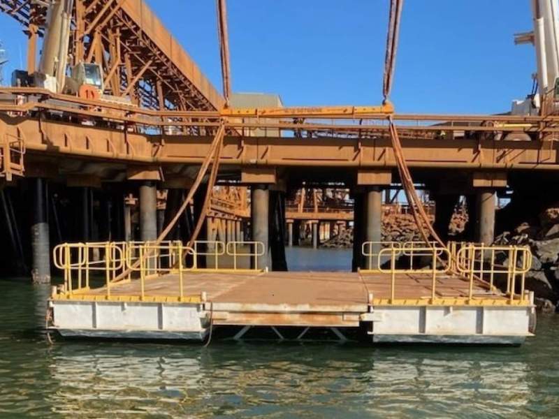 Custom 12m x 10m Modular Steel Barge in 2C Survey