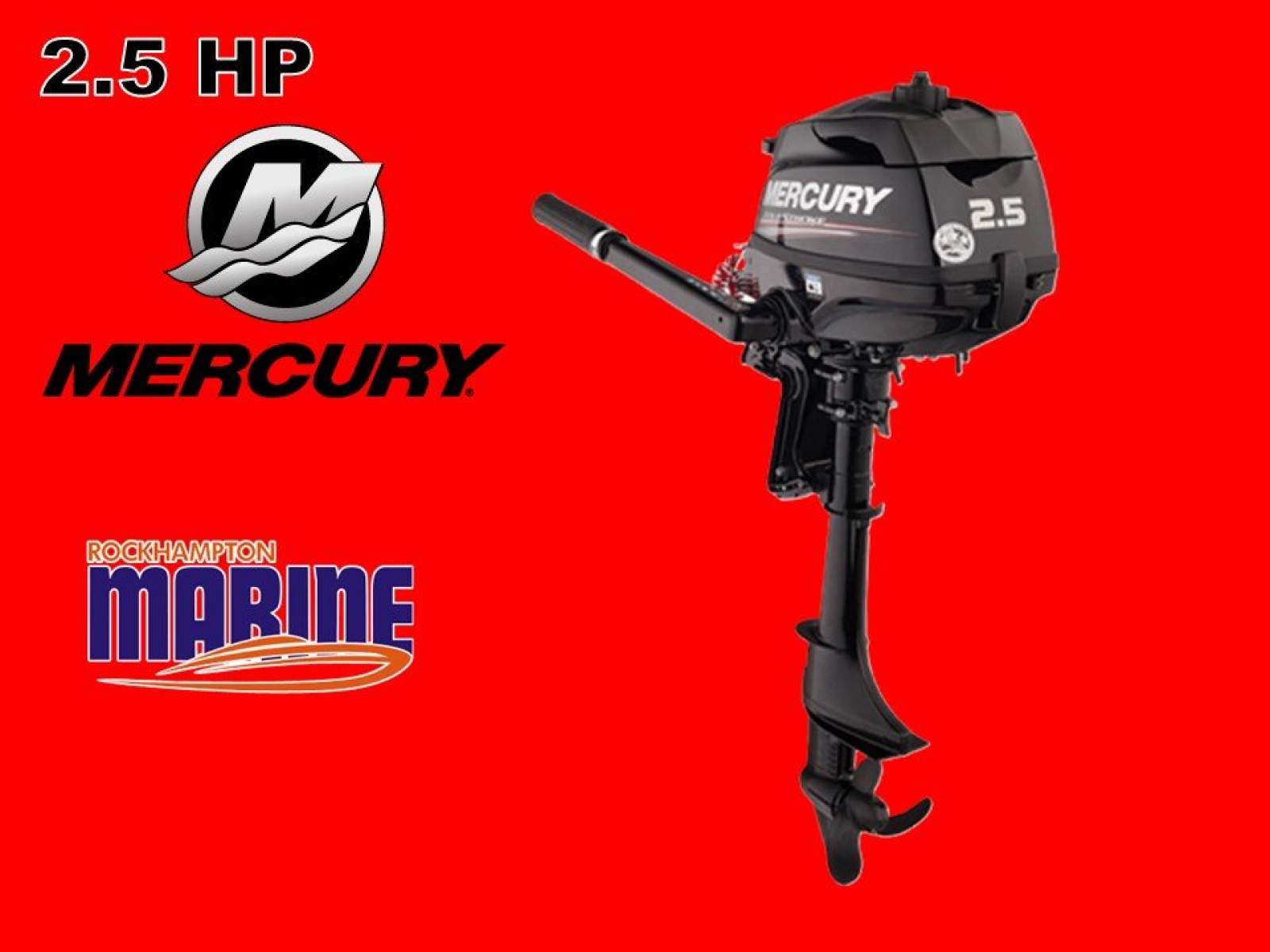NEW MERCURY 2.5MH FOUR STROKE SHORT SHAFT TILLER STEER OUTBOARD MOTOR!