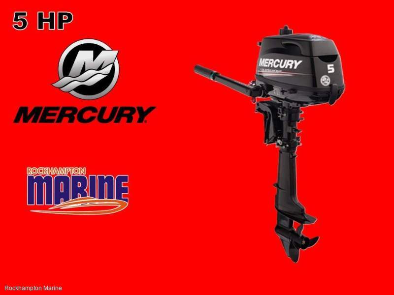 NEW MERCURY 5MH FOUR STROKE MANUAL START SHORT SHAFT TILLER OUTBOARD