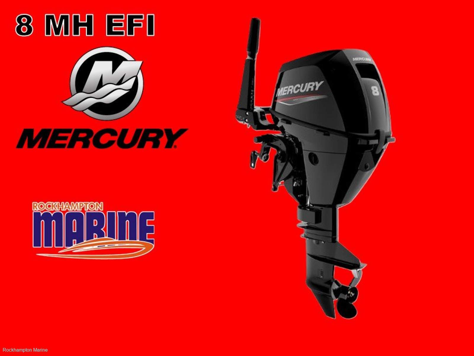 NEW MERCURY 8MH EFI FOUR STROKE MANUAL START TILLER OUTBOARD