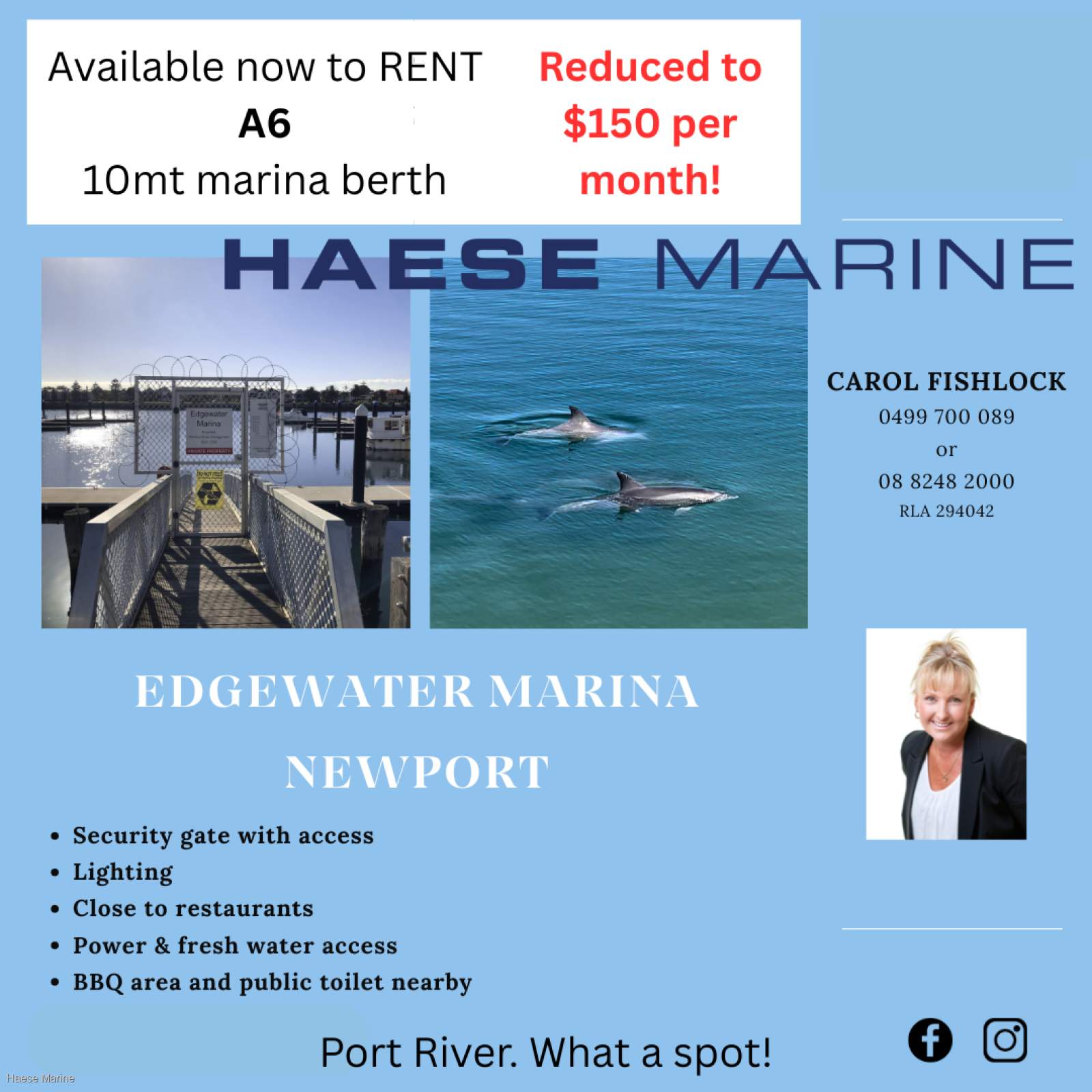 Extremely affordable Port River 10mt berth available to rent