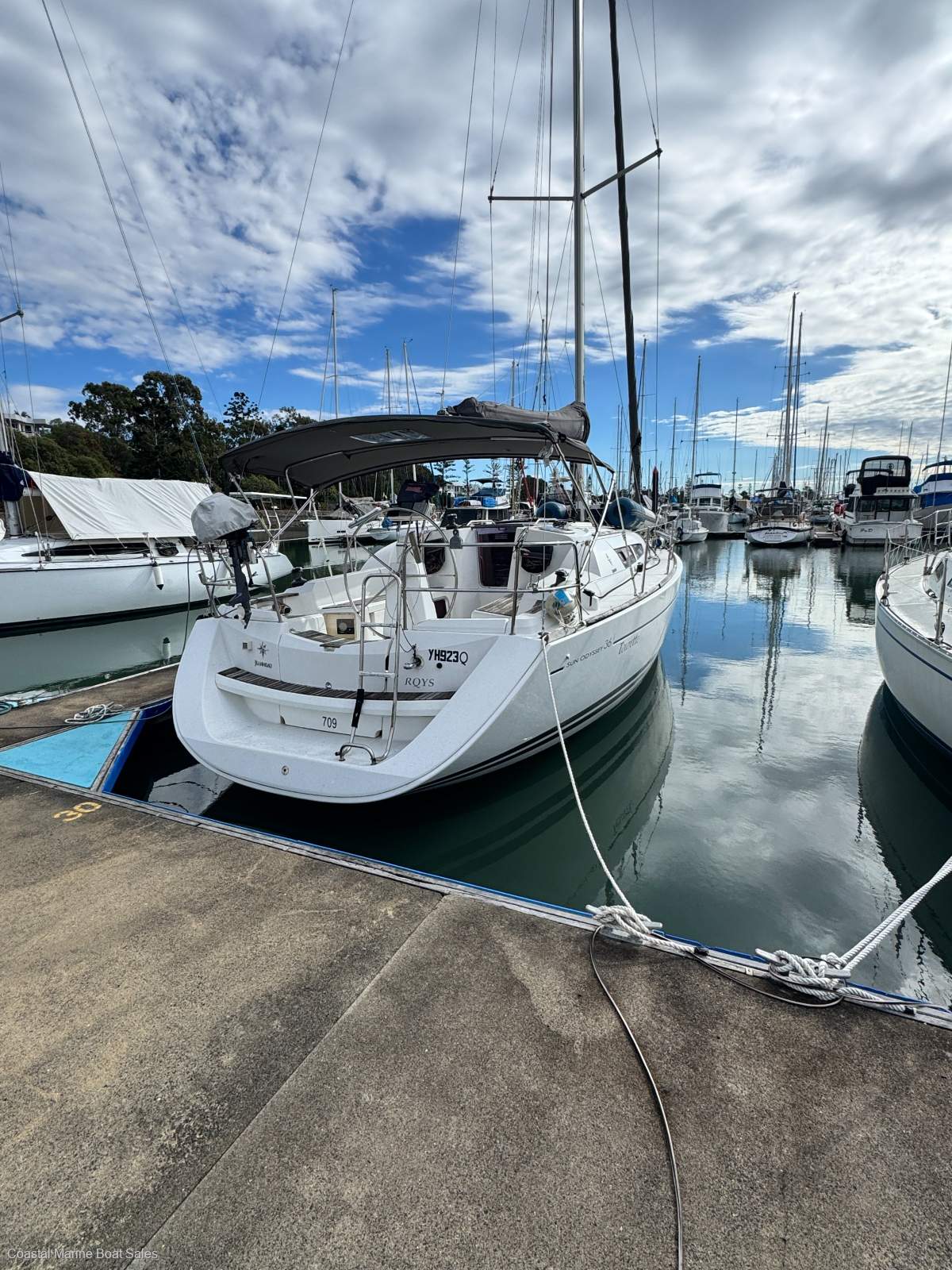 Rare 12m blow on berth at Wynnum Manly Yacht Club
