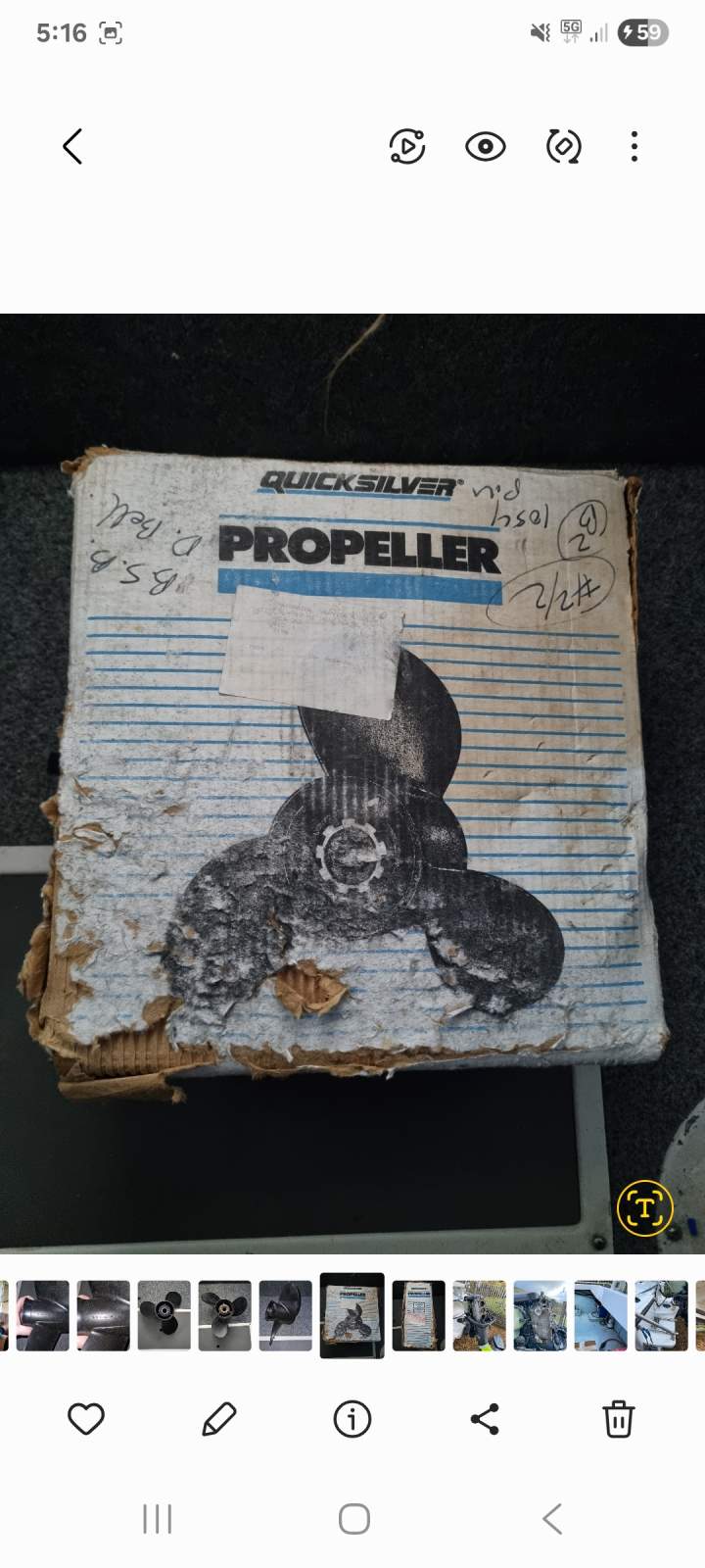 MERCURY/QUICKSILVER PROPELLER