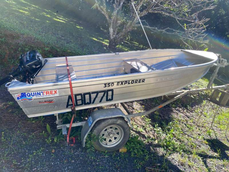 Quintrex 350 Outback Explorer Hardly Used, 4-Stroke, Excellent Condition
